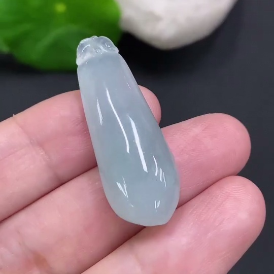 F33932523 Jadeite Auspicious Melon Pendant Total Weight Approx. 6.1g