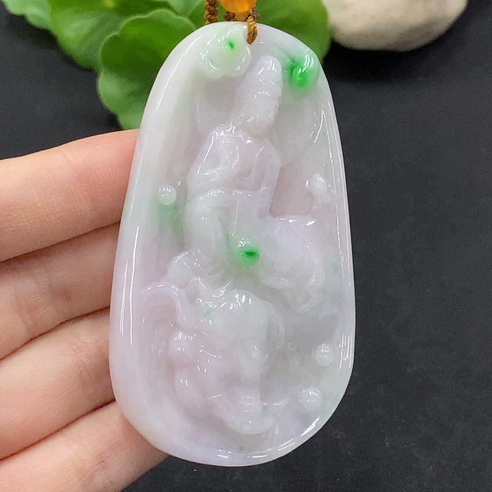 F34996238 Jadeite Samantabhadra Pendant