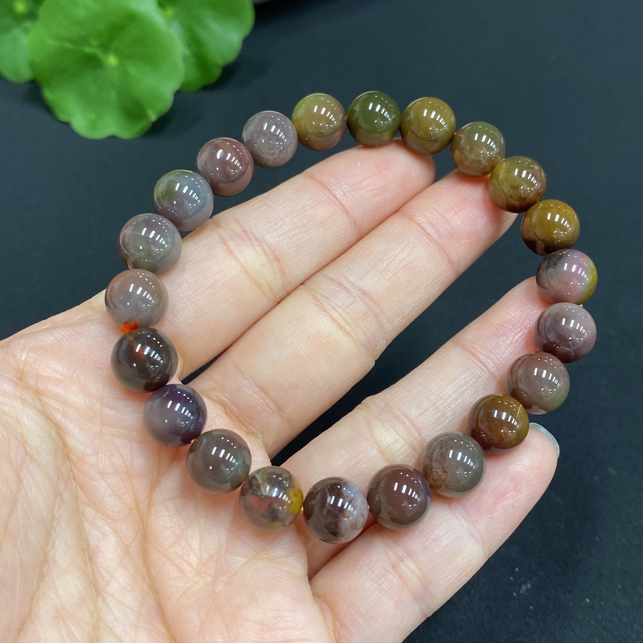 H32759952 Salt Source Agate Bracelet, approx. 8.3mm, total weight approx. 20g