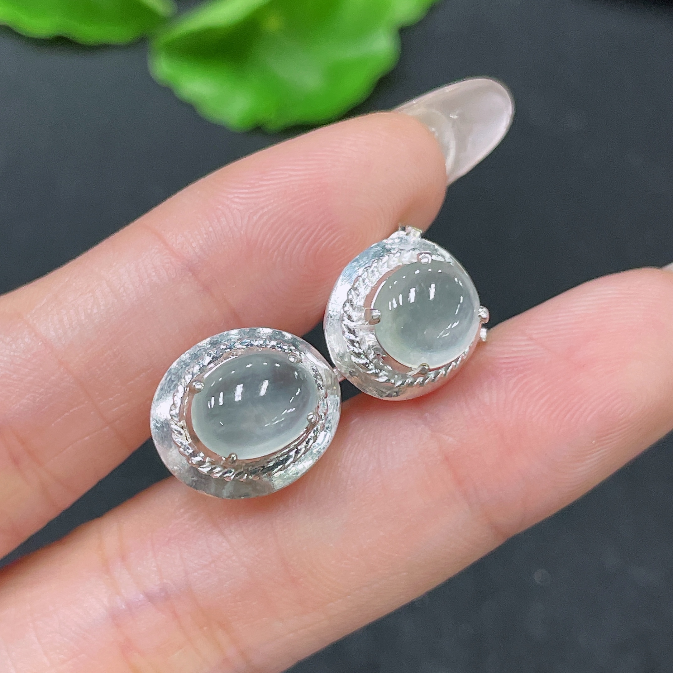 F35157740 Jadeite Cabochon Mounted Non-Gold Sell as a Lot