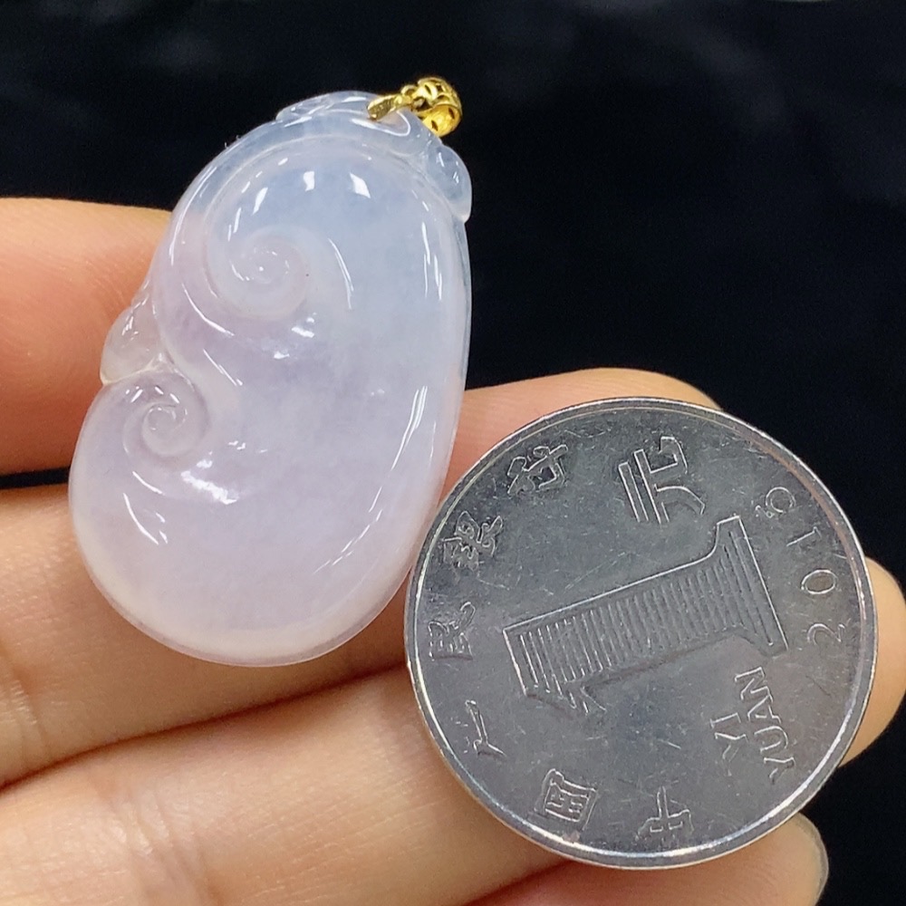 F34948965 Jadeite Ruyi Pendant 18k Total Weight Approx. 6.7g