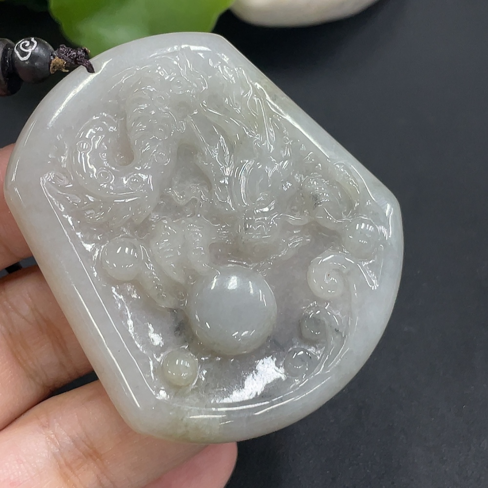 F11158488 Jadeite Dragon Pendant