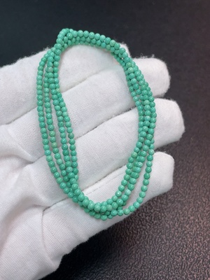 C32786190 Turquoise Beaded Necklace Color Origin Undetermined Contains Other Mineral Components Total Weight Approximately 5.33g Size About 2.2mm