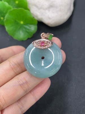 F40720003 翡翠挂件平安扣 非金 货品总约重12.17g