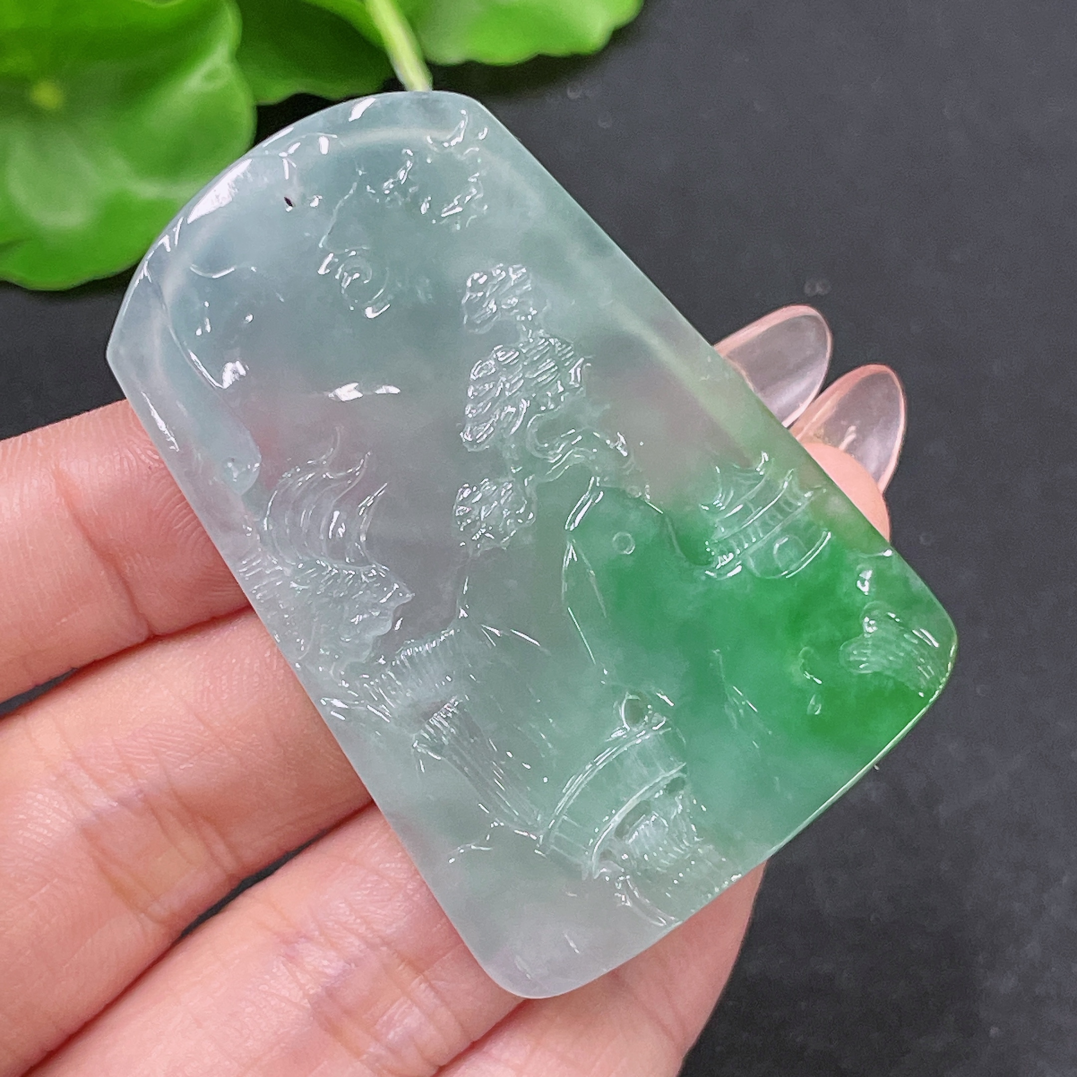 F34046014 Jadeite Pendant Landscape Total Weight Approx. 23.08g