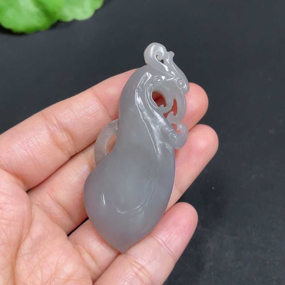 H34052216 Hetian Jade Pendant Phoenix Total Weight Approx. 22.9g