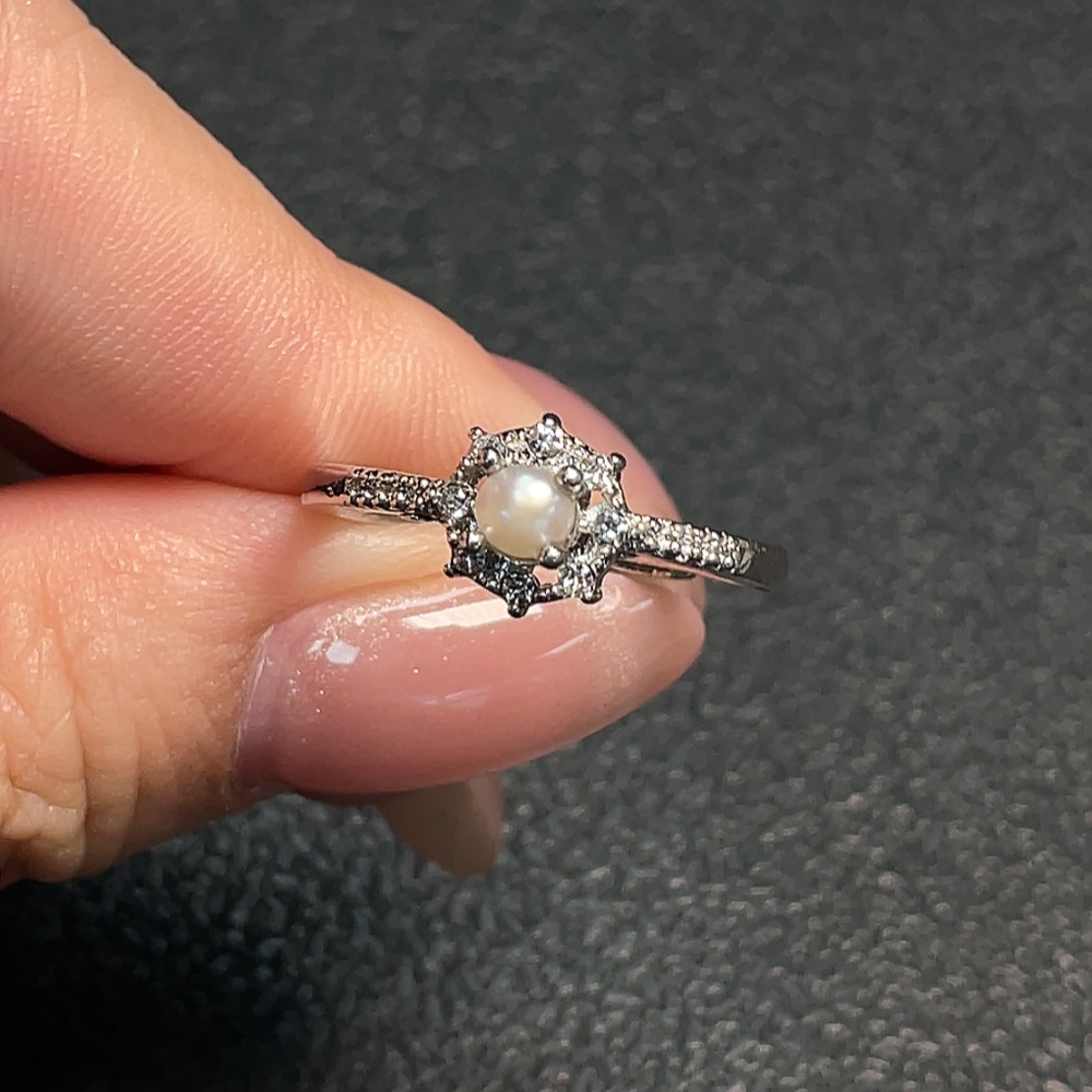 C34951575 Pearl Ring Adjustable Non-Gold Total Weight Approx.2.12g Stone Size Approx.3.2mm