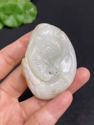 H31694121 Hetian Jade Pendant Elephant Total Weight Approx. 44.1g Undetermined Skin Color Origin