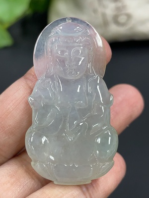 F42953186 翡翠观音挂件 货品总重约10.37g