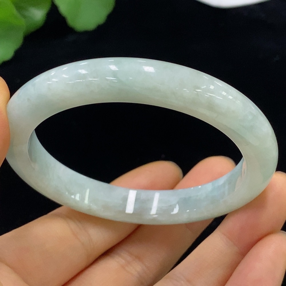 F34024719 Jadeite Round Bangle Size 54.6 Total Weight Approx. 42.76g