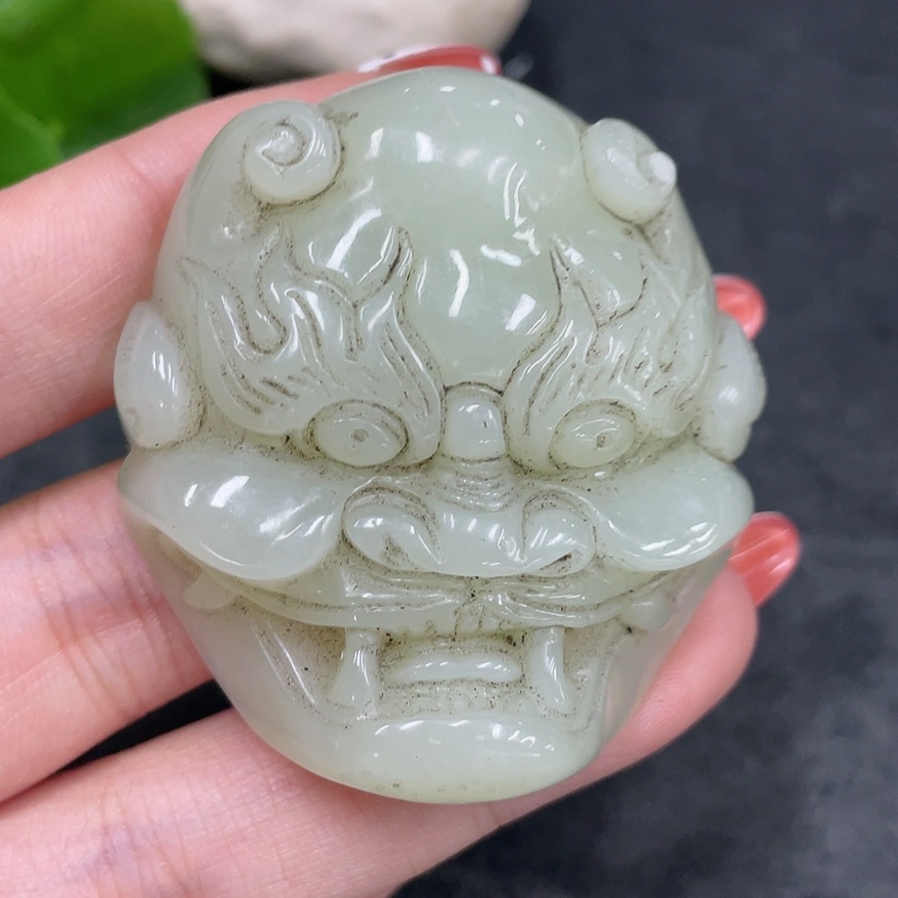 H34960374 Hetian Jade Pendant Auspicious Beast Total Weight: Approx. 42.3g