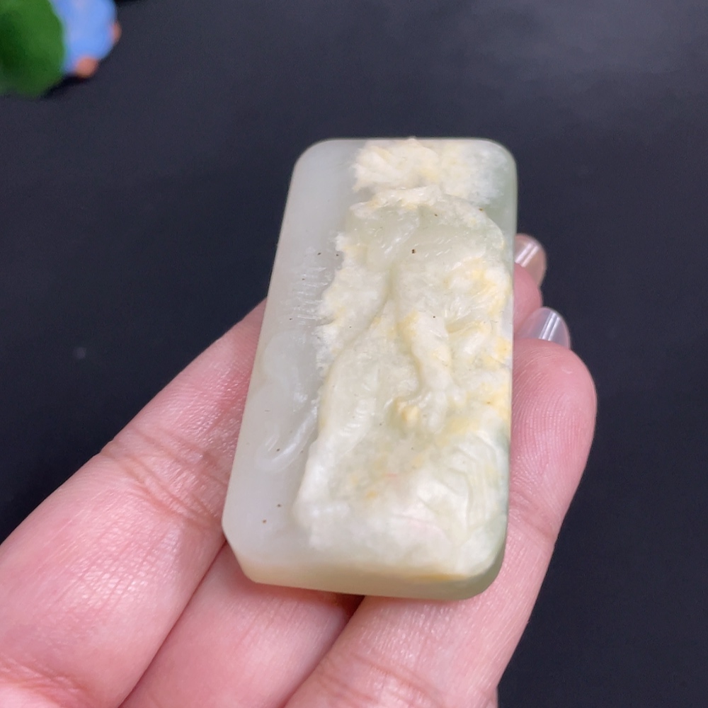 H31677400 Hetian Jade Pendant - Mountain-Climbing Tiger, Total Weight Approx. 43.6g, Undetermined Skin Color Origin