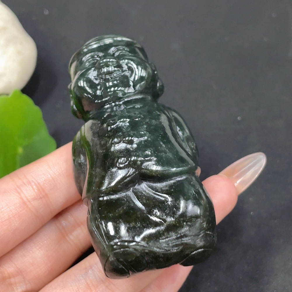 H30520557 Hetian Jade Handheld Piece - Shopkeeper - Total Weight Approx. 130.3g