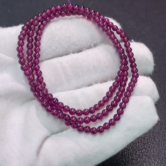 C34038431 Garnet bead strand, total weight approx. 11.72g, size about 3.2mm