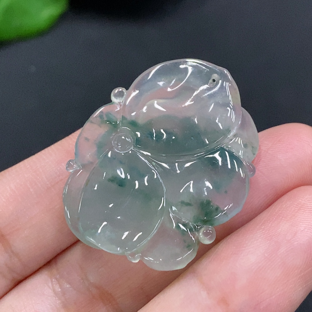 F34962893 Jadeite Blooming Wealth Pendant