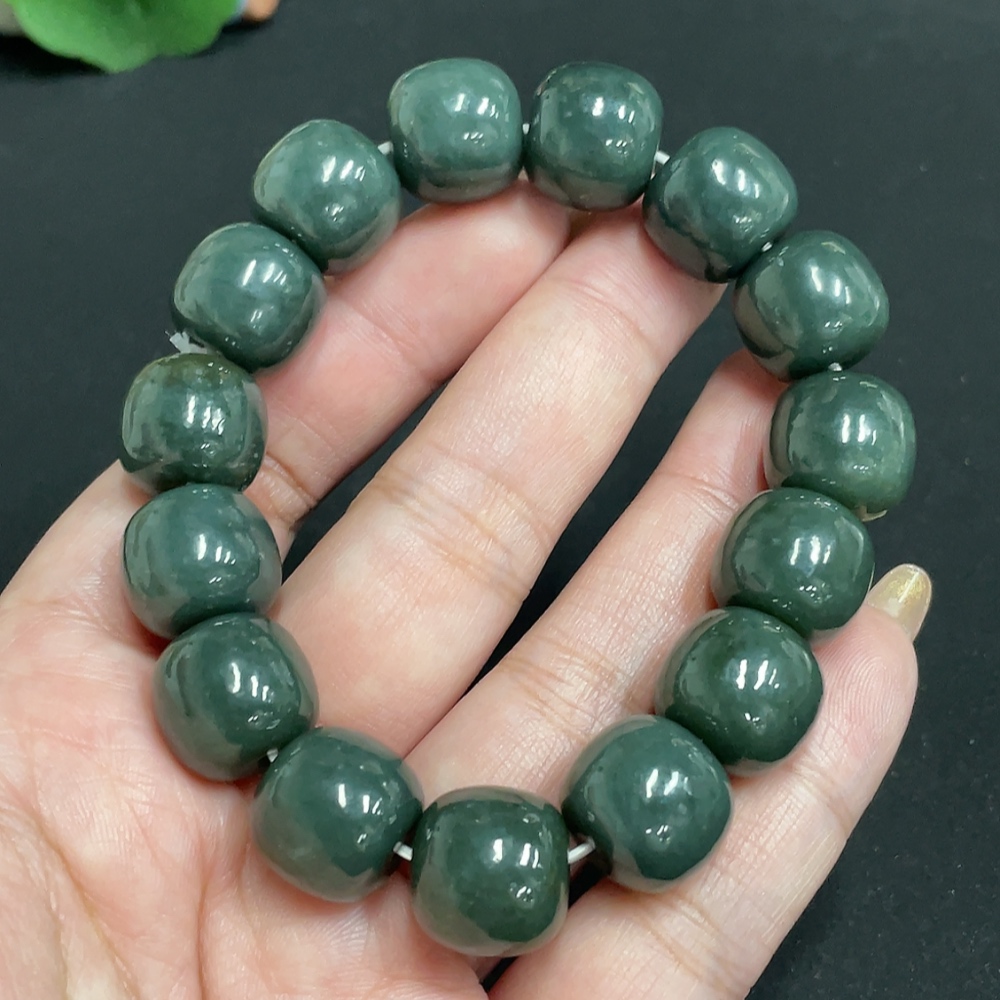 H32736793 Hetian Jade Bracelet, Approx. 13.8mm, Total Weight Approx. 70.7g