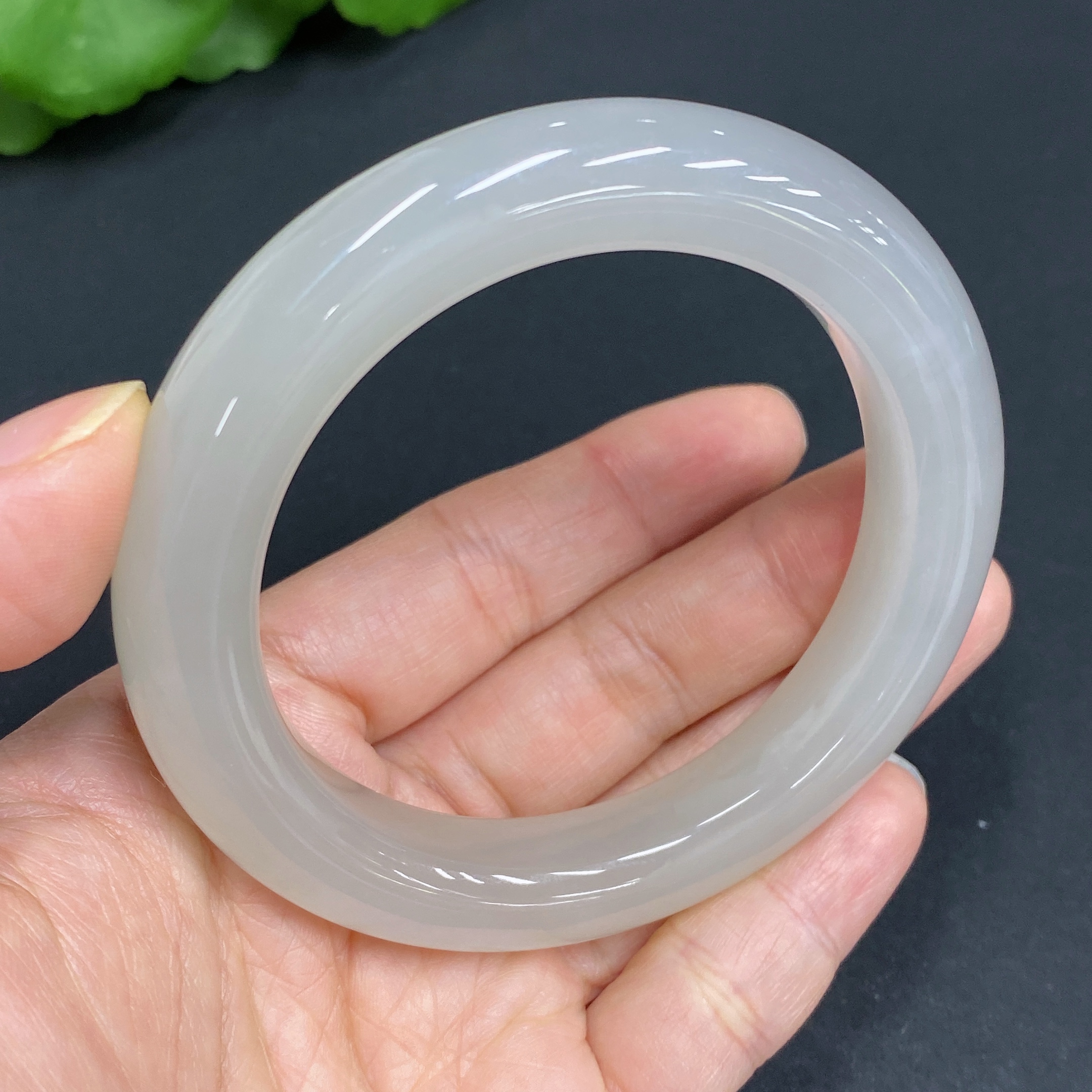 H29366651 Hetian Jade Round Bracelet, Size 54.7, Total Weight Approx. 62.8g