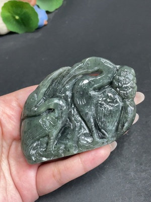 H30526147 和田玉摆件    仙鹤    货品总重约111g