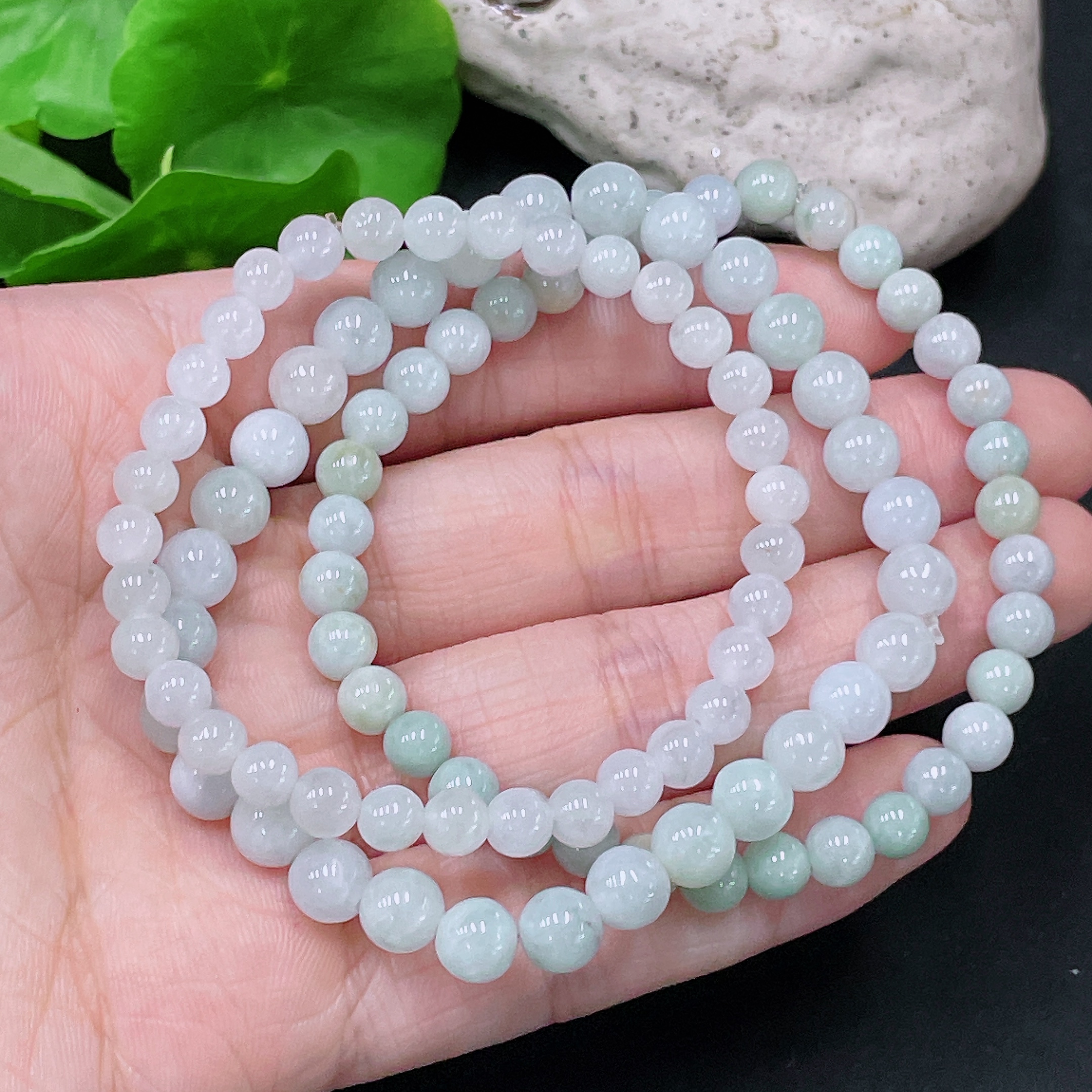 F33894046 Jadeite Bead Necklace Approx. 6.7mm