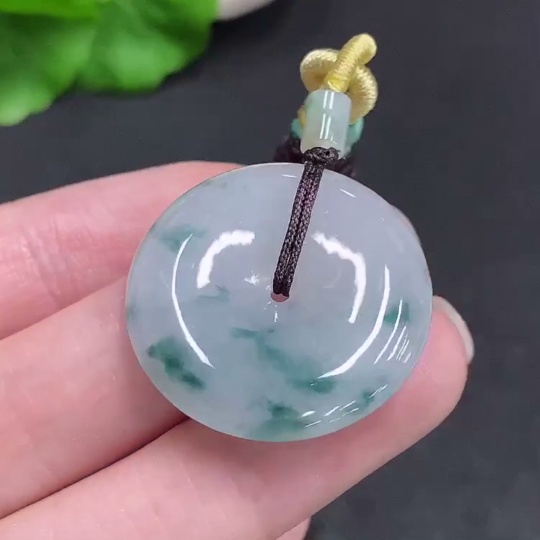 F34035343 Jadeite Safety Pendant Total Weight Approx. 10.4g (Including Rope Weight)