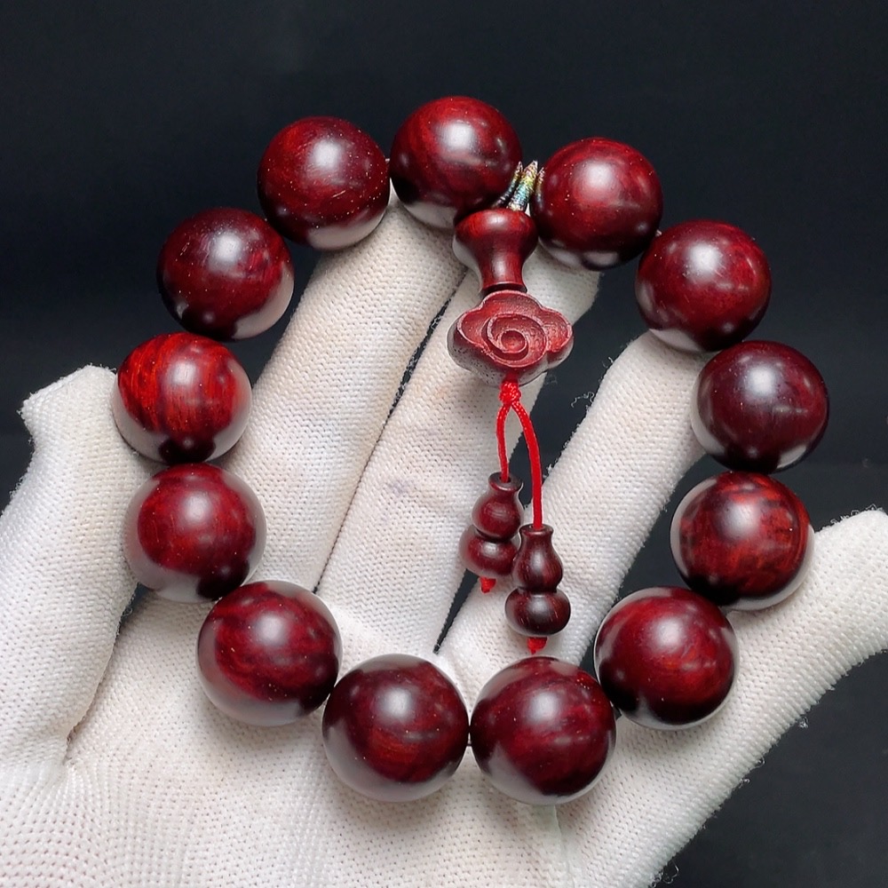 W28240237 Small-Leaf Sandalwood Bead Bracelet, Total Weight Approx. 52.3g, Size ~17.9mm