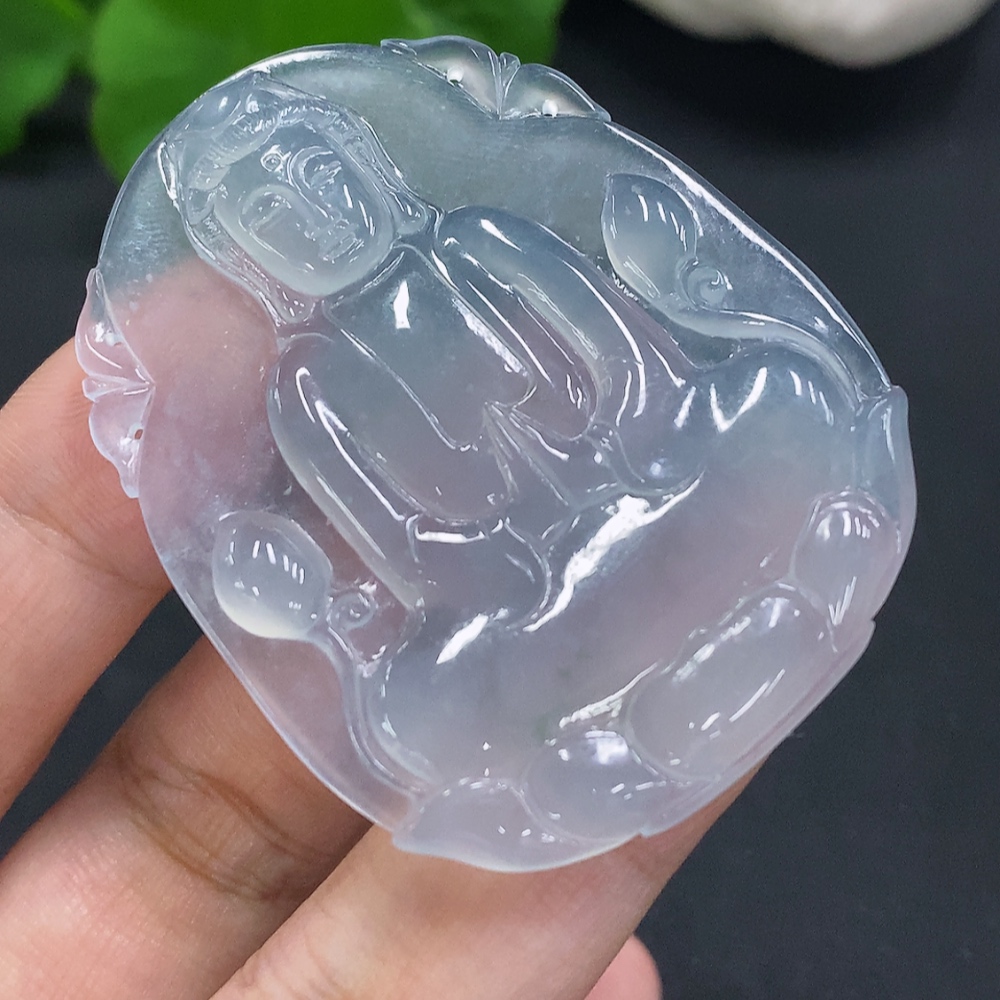 F30528549 Jadeite Guanyin Pendant, Total Weight Approx. 16.6g