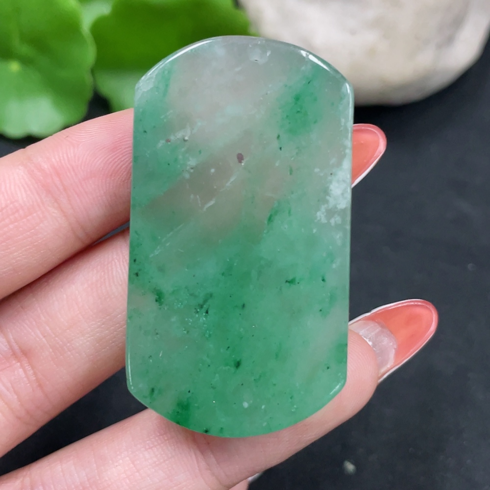 H35084303 African Emerald (Dulong Jade) Pendant