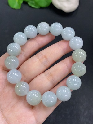 F22453535 Jadeite Bead Necklace Approx. 13.3mm Total Weight 67.863g