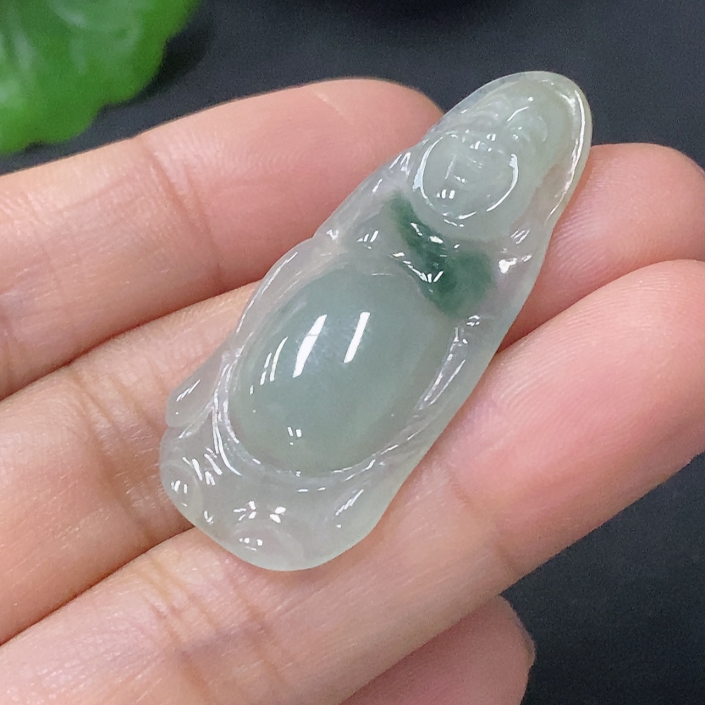 F35116977 Jadeite Pendant Buddha, Total Weight Approx. 4.3g