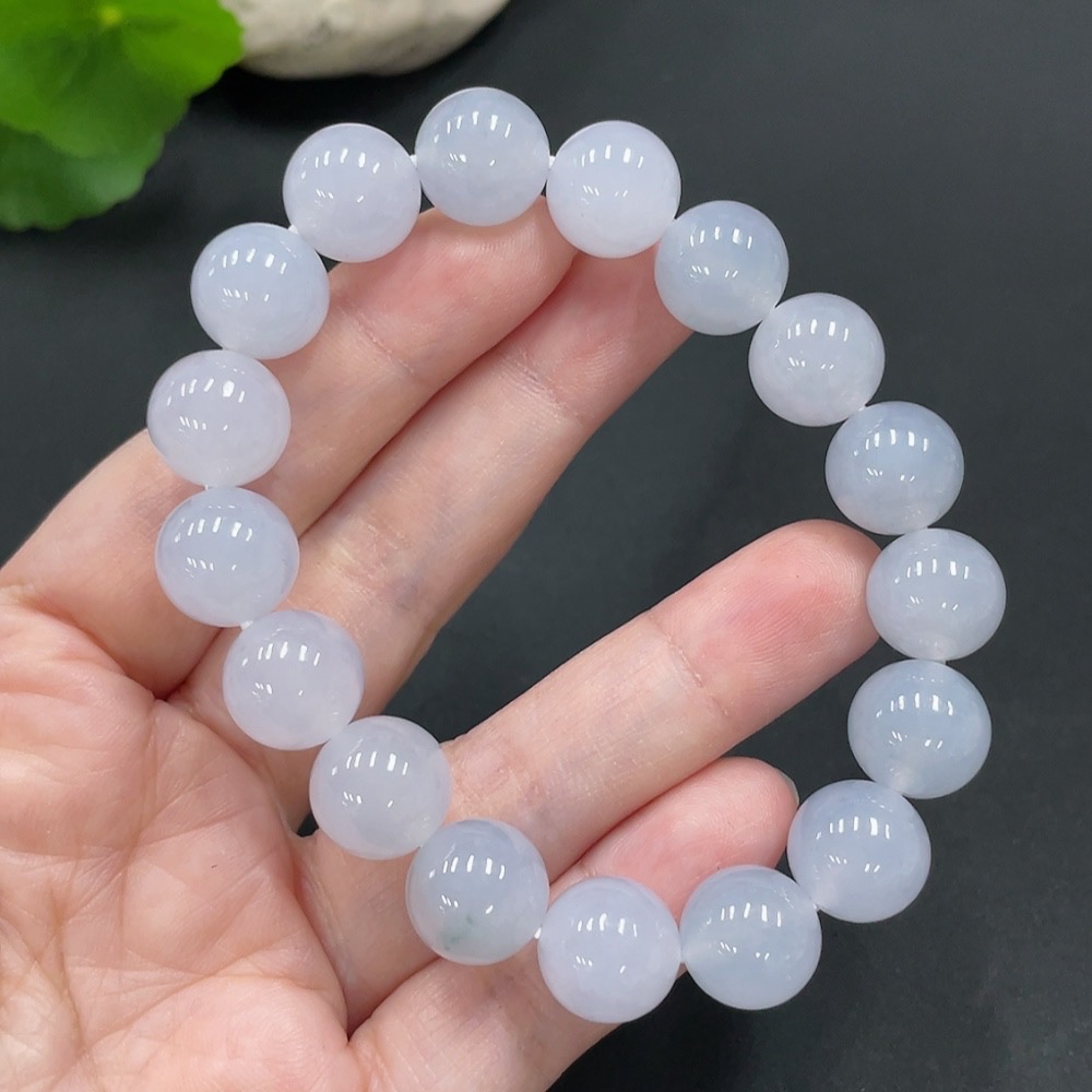 F22451689 Jadeite Bead Necklace Approx. 11.8mm Total Weight 49.441g