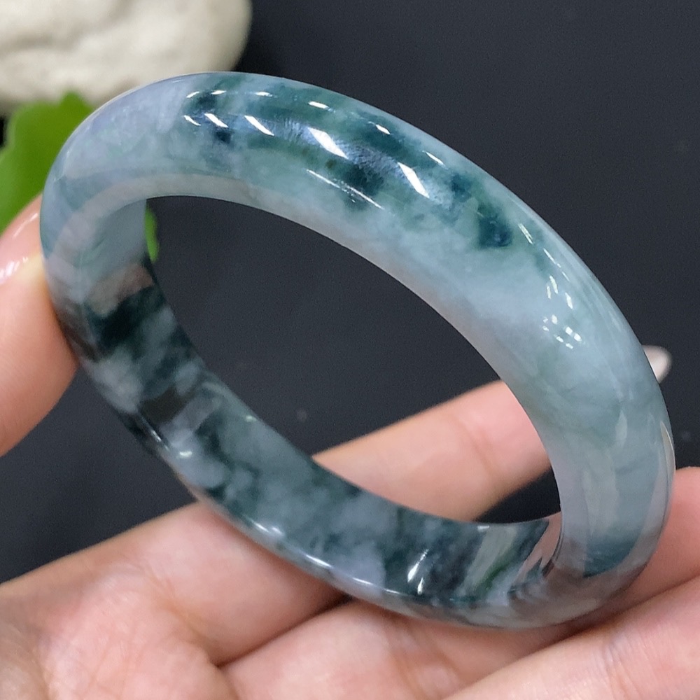 F29411822 Jadeite Round Bangle Size 55.5 Total Weight Approx. 56.2g