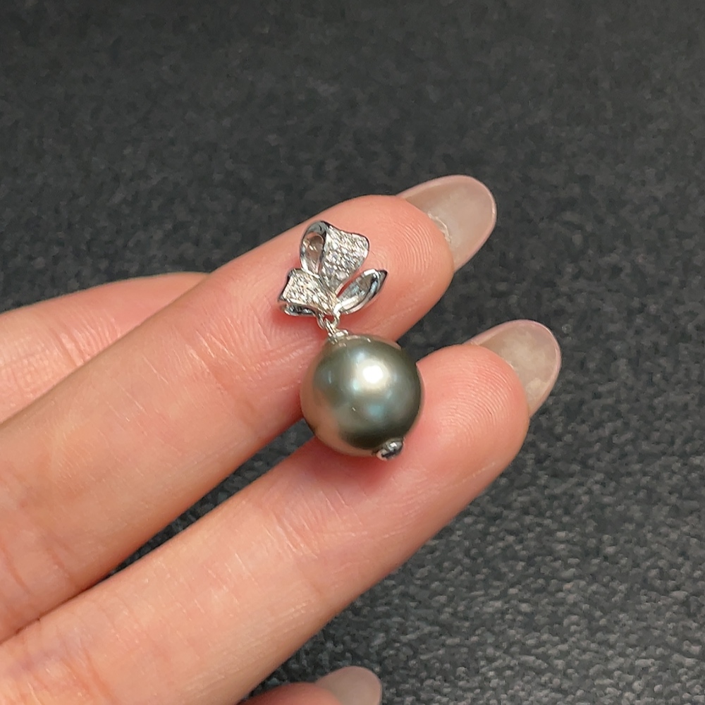 C32745345 18K Gold Seawater Pearl Pendant Non-Diamond Total Weight Approx. 2.55g Size About 10.2mm