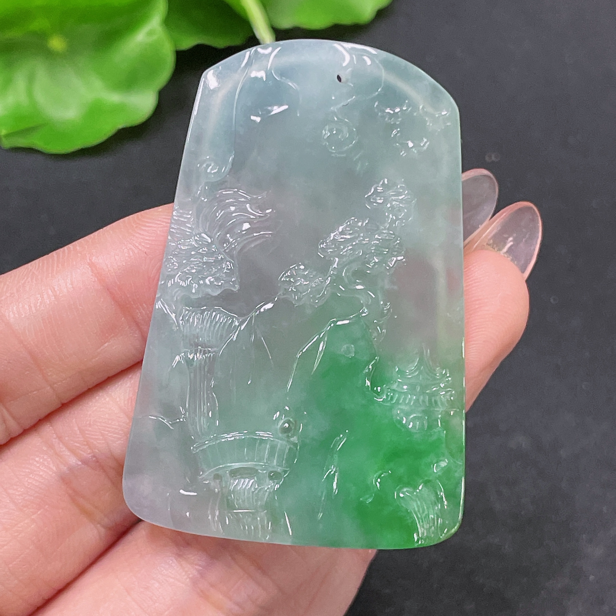 F34046014 Jadeite Pendant Landscape Total Weight Approx. 23.08g