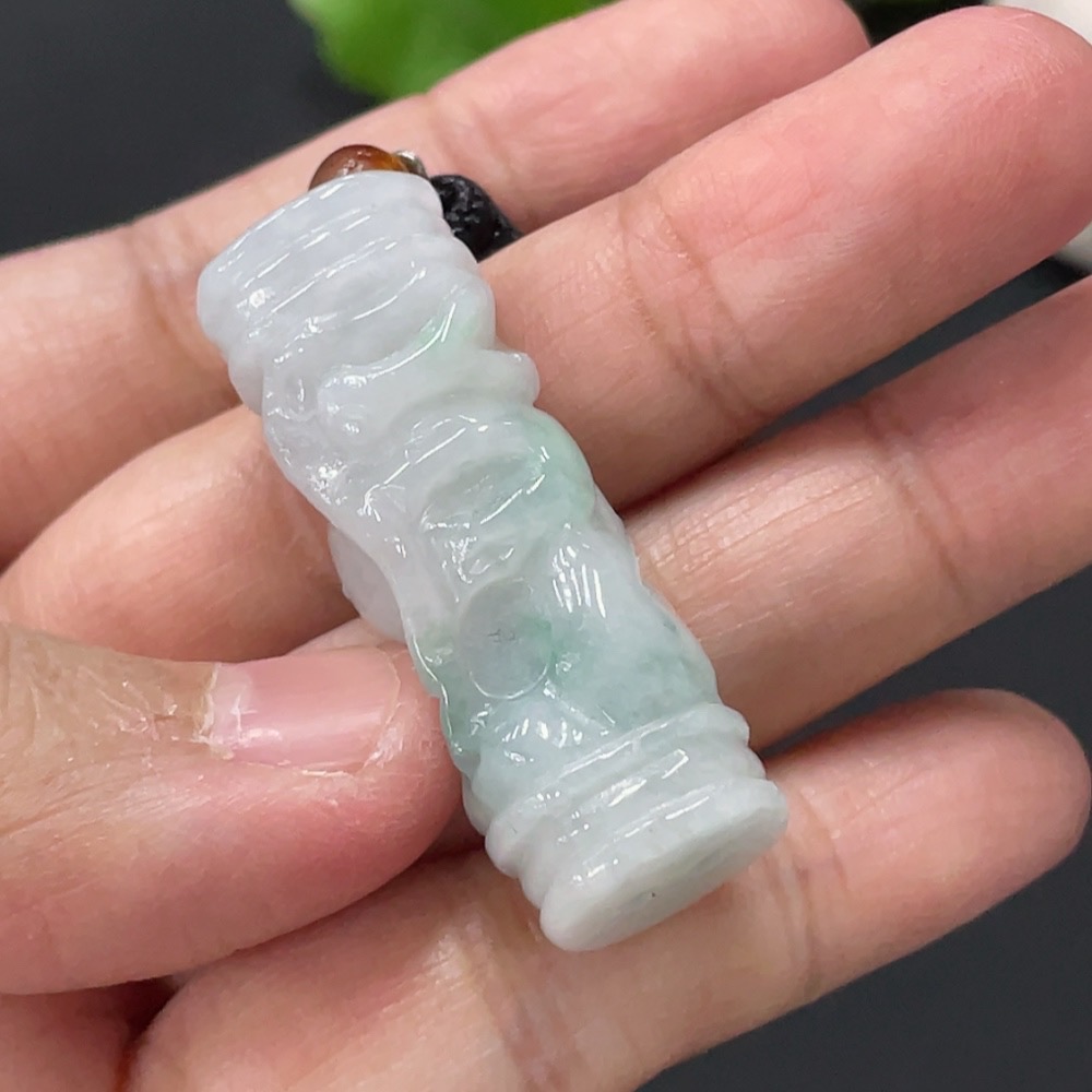 F30556823 Jadeite Pendant Total Weight Approx. 17.49g With Non-Grade A Beads