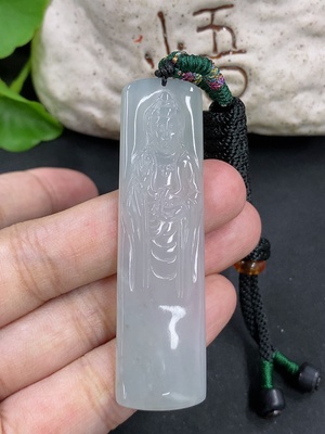 F46596073 翡翠观音牌挂件 货品总重约16.95g