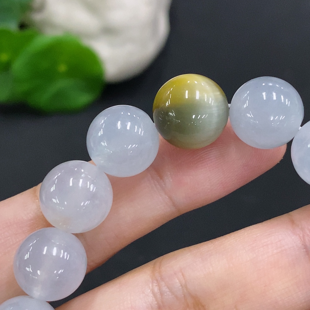 F33933333 Jadeite Bead Necklace Approx. 11.5mm Total Weight Approx. 46.1g (Matching Beads Non-A)