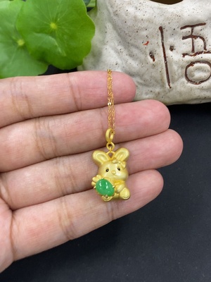 F46598835 翡翠项链非金  货品总重约3.1g