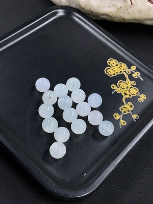 F46599073 翡翠珠子 卡5.9mm左右 货品总重约6g 一手走