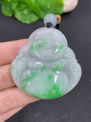 F42967824 翡翠佛公挂件 货品总重约28.5g