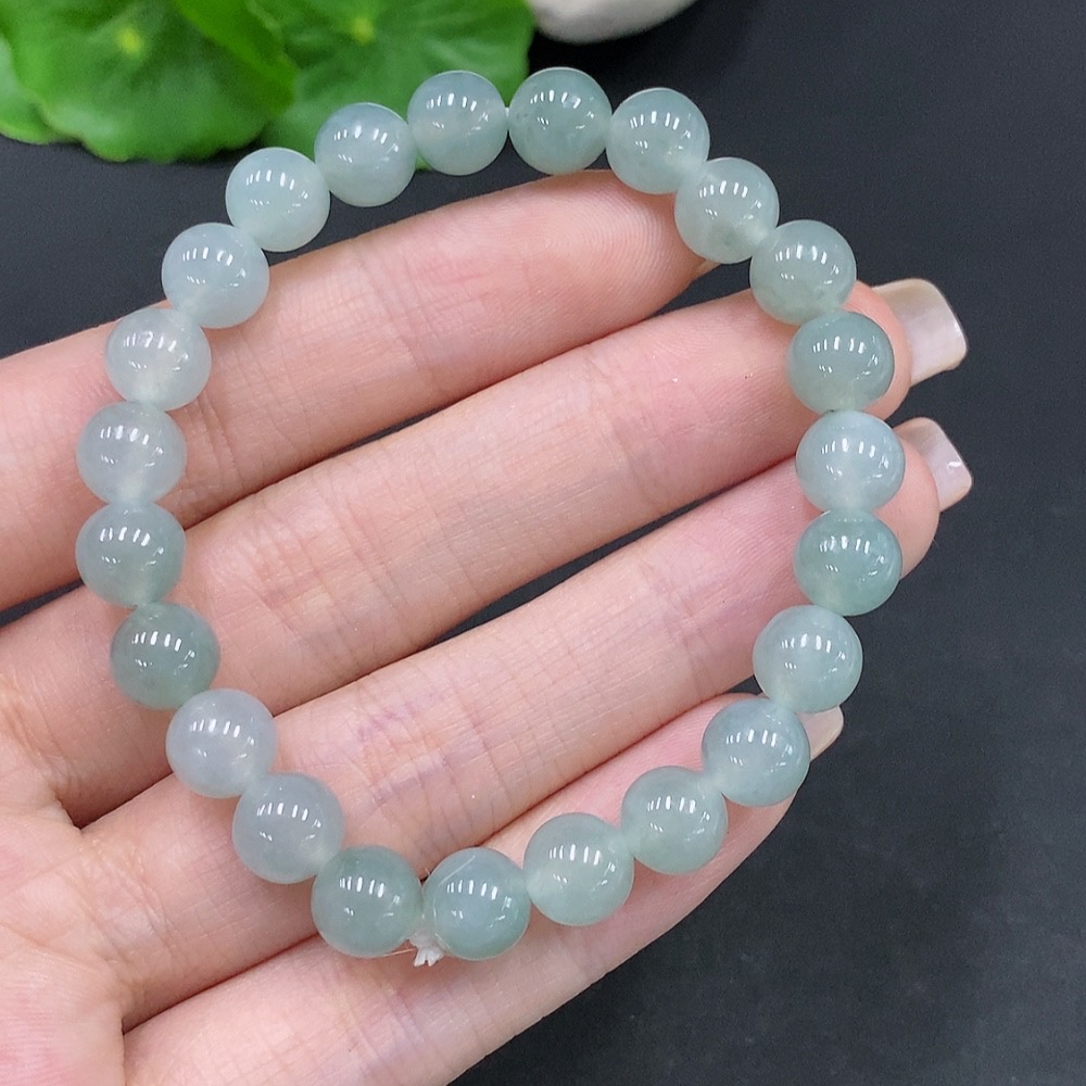 F27144480 Jadeite Bracelet Approx 7.7mm Total Weight About 20g