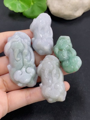F46601129 翡翠貔貅挂件 货品总重约91.65g