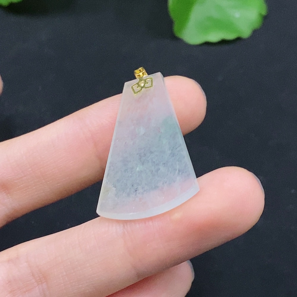 F29376195 Jadeite Plain Pendant 18K Gold Total Weight Approx.3.06g