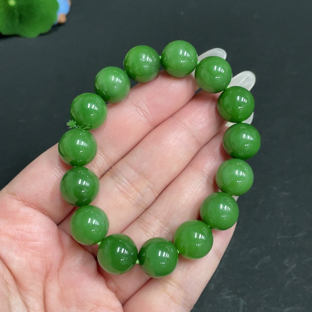 H28243267 Hetian Jade Bracelet Size 11.6mm Approx. Total Weight About 40.7g