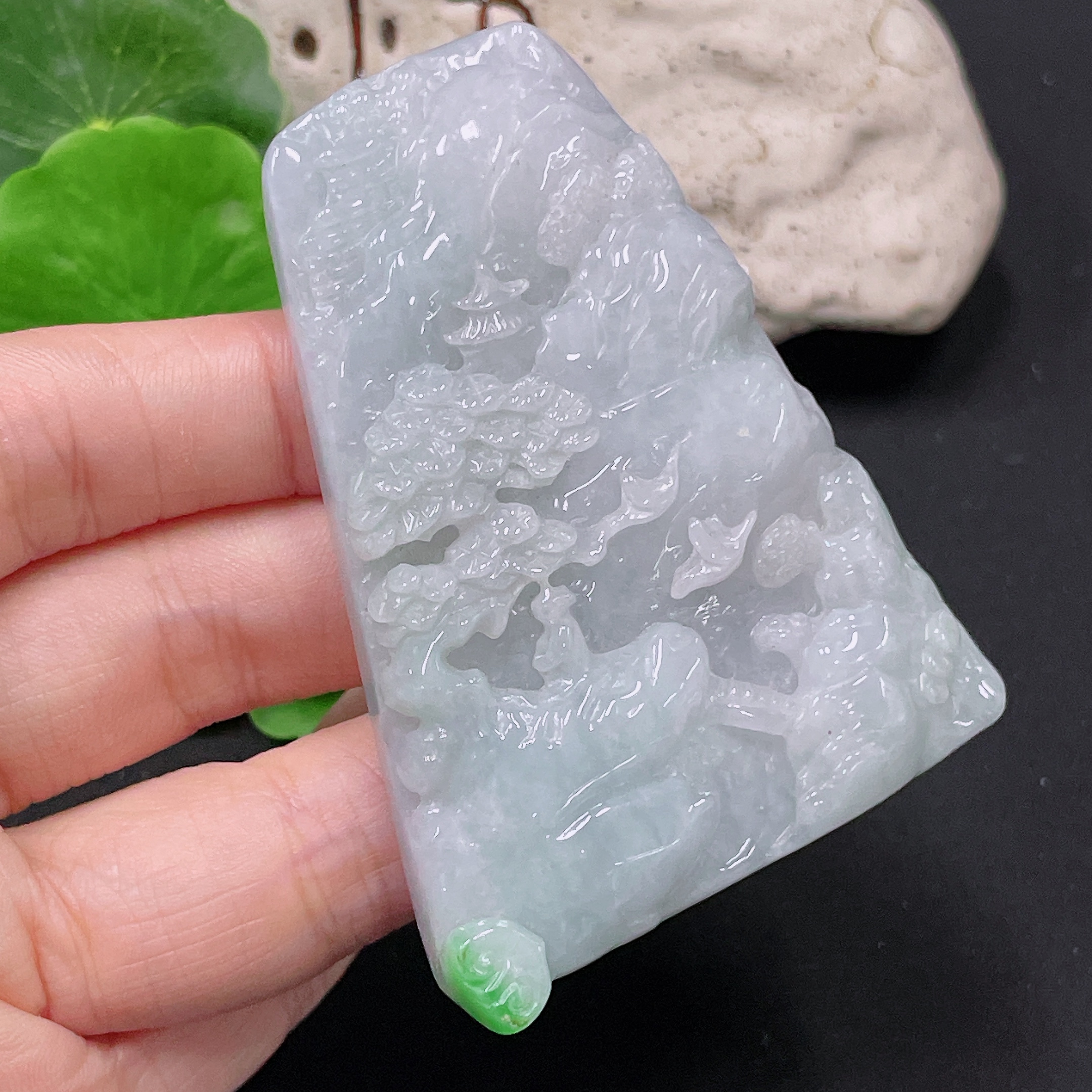 F33866017 Jadeite Landscape Pendant挂件 Total Weight Approximately 87.9g