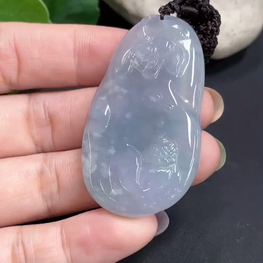 F18965394 Jadeite Pendant Lotus Total Weight 20.069g