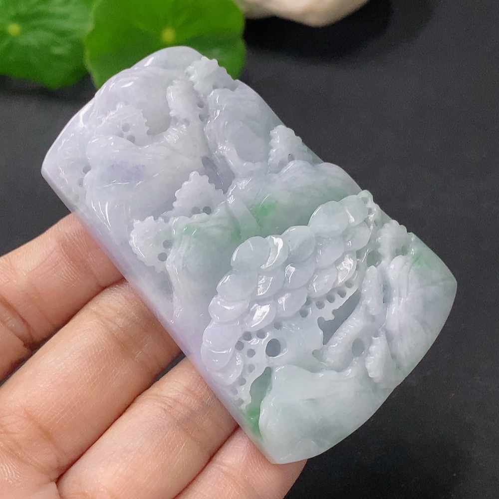 F32734292 JadeitePendant Landscape Plaque, Total Weight Approx. 72.5g