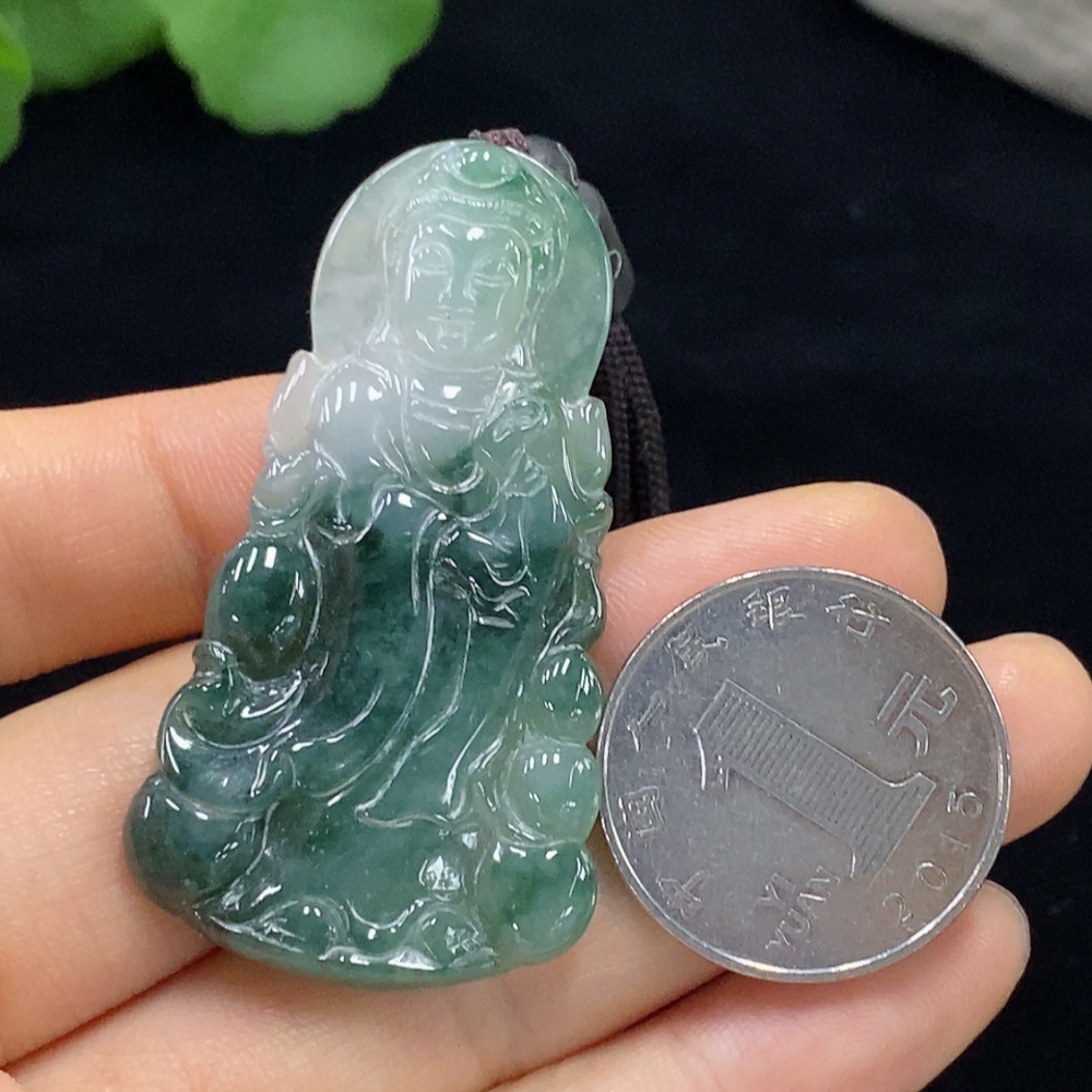 F30501727 JadeitePendant Avalokiteshvara Total Weight Approx.14.28g