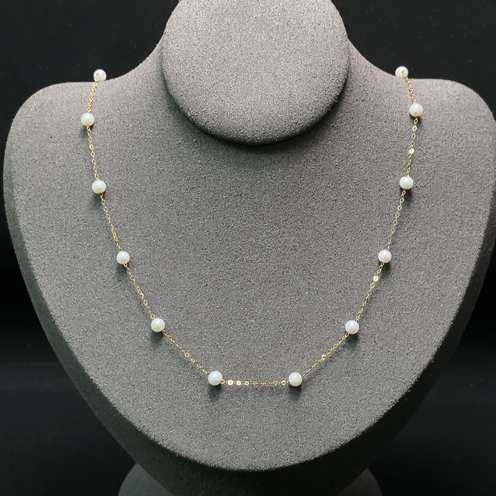 C27167805 Pearl Necklace Total Weight Approx. 1.49g Stone Size 3.6mm 18K Gold