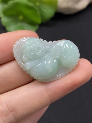 F35115420 Jadeite Buddha Pendant Total Weight Approx. 8.55g