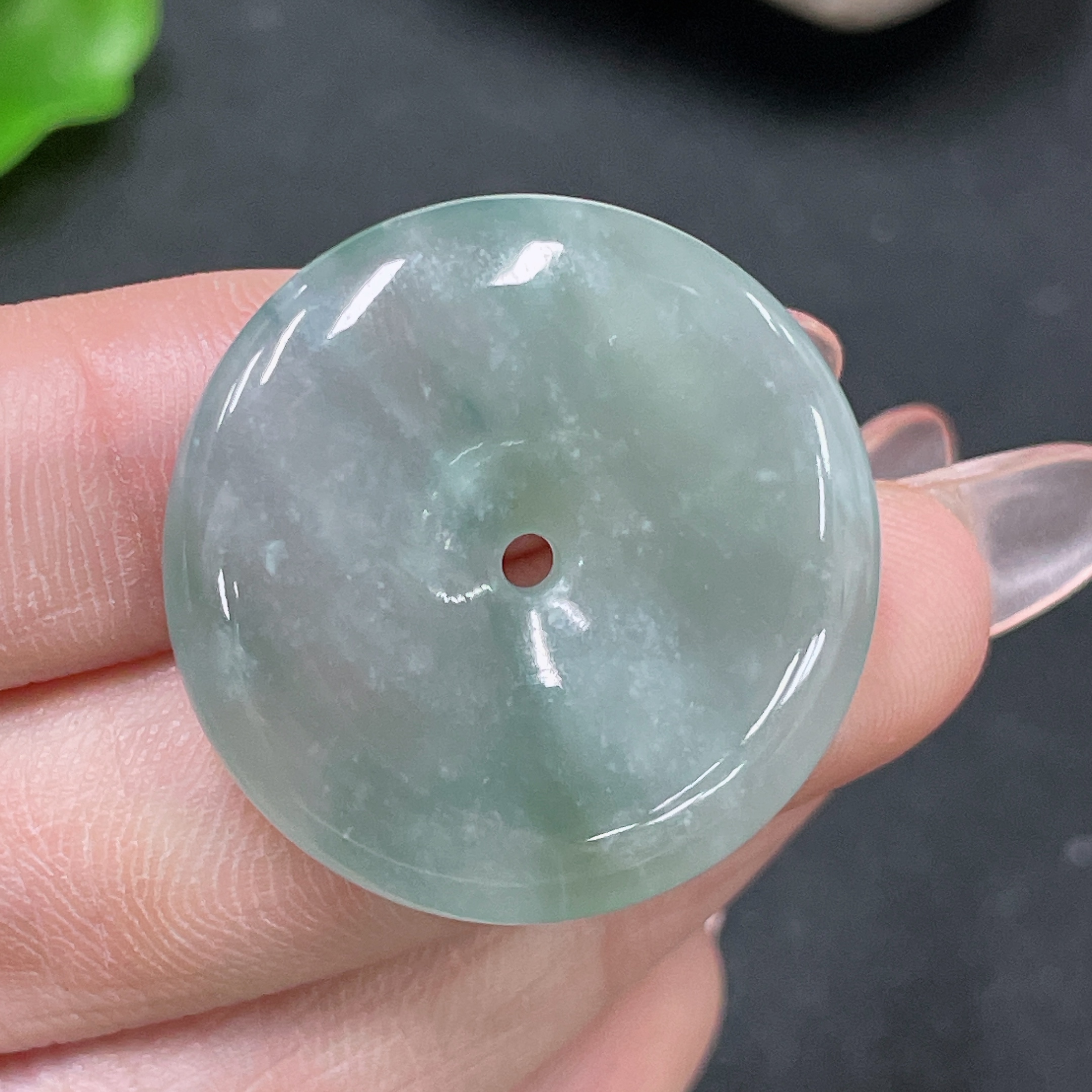 F34020558 Jadeite Pendant Peace Knot Total Weight Approx. 9.31g